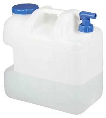 Produktbild von Relaxdays 25 L Wasserkanister, Ablasshahn, Schraubdeckel, tragbarer Trinkwasserkanister, BPA-frei, Camping, Auto, weiß