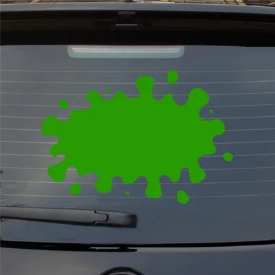 Produktbild von Heckscheibenaufkleber Farbkleks Splash Auto-Aufkleber 55x38 cm Hellgrün Auto Aufkleber Sticker
