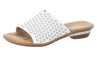 Produktbild von Rieker Damen Schuhe Pantoletten Blockabsatz Clogs 63498-80, Größe:38 EU, Farbe:Weiß