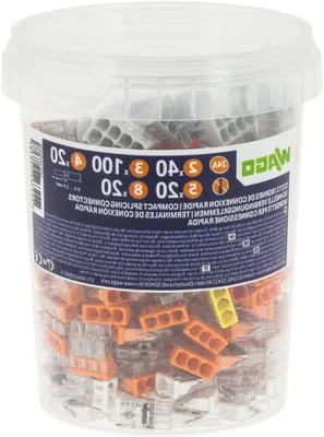 Productafbeelding van Verbindingsdozenklemmen Assortiment 200 Stuks - 2, 3, 4, 5 en 8-Draads Klemmen