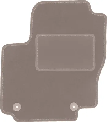 Produktbild von Fahrerfußmatte Velours beige passend für Ford Mondeo MK4 (2007-2012, Liftback, Limousine, Kombi) – mit Befestigungen – passgenau