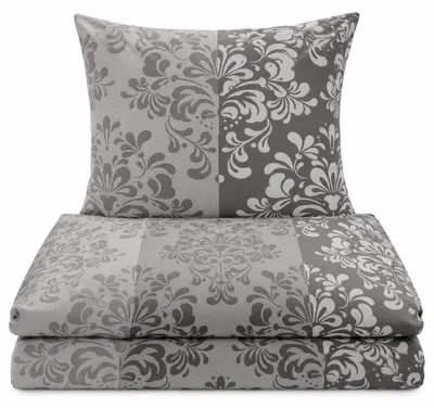 Zdjęcie produktu dla Komplet pościeli Biber, wzór ozdobny – zimowa pościel z ukrytym zamkiem błyskawicznym, wymiary: 200 x 220 cm + 2 sztuki (80 x 80 cm)