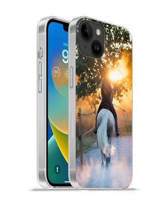 Produktbild von MuchoWow® Handyhülle Schutzhülle Hülle für Apple iPhone 14 Plus - Soft case Pferd - Sonne - Sand Silikon Softcase Handy Hülle - Abbildung