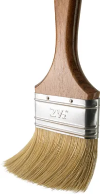 Produktbild von 1x Flachpinsel 2,5 Zoll = 63 mm | Lasurpinsel | Lackierpinsel | Holzpinsel | mit Holz-Griff lakiert