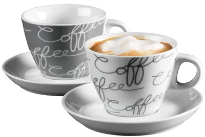 Produktbild von Cappuccino-Set 4-tlg Ritzenhoff & Breker Grau 180ml Cornello 2 Tassen