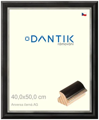 Obrázek produktu pro DANTIK rámeček 40x50 | ANIVERSA černá AG (Sklo Čiré)