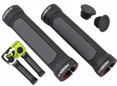 Produktbild von Nexelo L266558NEX Lenkergriffe 128mm schwarz/grau rutschfest