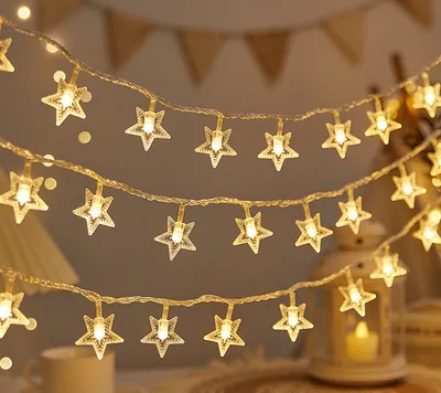 Obrázok produktu pre Rozprávkové svetlá, 3M 20 LED rozprávkové svetlá napájané batériami, dekorácia Blesk na Valentína, Vianočné svadobné narodeniny, Dovolenka, Hviezdy