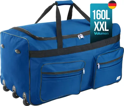 Produktbild von MONZANA® Reisetasche mit Rollen 160L Trolley Funktion Teleskopgriff 85x43x44cm Standfüße Groß XXL Trolleykoffer Reisegepäck Gepäcktasche Weekender