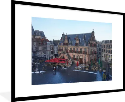 Produktbild von MuchoWow® Gerahmtes Poster Markt - Nijmegen - Stadt 90x60 cm - Poster mit Schwarzem Bilderrahmen Wandposter Rahmen Foto Bilder - Wanddekoration - Fotos