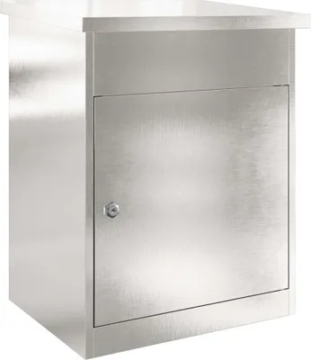 Produktbild von vidaXL Paketdrop-Box mit Speicher Silber 47,5 x 38 x 59 cm Edelstahl