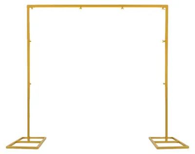 Image de Arche de mariage, structure métallique robuste, montage facile, couleur champagne, 118,11 x 118,11 pouces