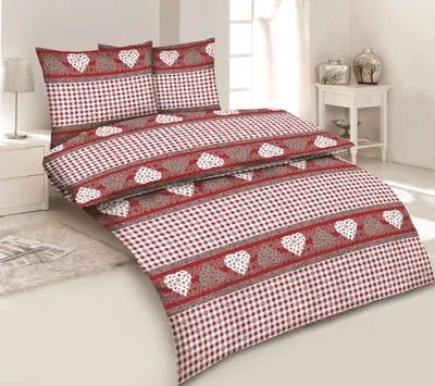 Produktbild von 3-teilig Mikrofaser Bettwäsche Set Bettgarnitur Bettbezug Übergröße 200x200 2x Kissenbezug 80x80 Karo NEU Braun Rot Bordeaux Landhaus