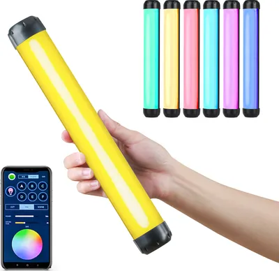 Obrázek produktu pro Weeylite K21 přenosná RGB světelná tyč, LED zářivka, 8 W, výplňové světlo pro fotografování, 2500 K šC 8500 K, stmívatelné, 29 světelných efektů, ovládání pomocí APP, vestavěná dobíjecí baterie, magnetická zadní strana pro živé vysílání vlogů, fotografování, natáčení videa