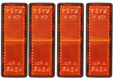 Produktbild von 4 Reflektoren – Rechteckig, orange, selbstklebend, für Anhänger