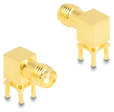 Productafbeelding van Delock - Antenneadapter - SMA-vrouwelijk, 90°, voor printplaat