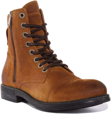 Produktbild von Replay Pack Suede Herren Schnürung Wildleder Leder Stiefelette Tan – 8 Großbritannien - 42 EU - 9 US / Bräunen