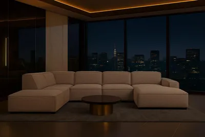 Produktbild von Kaiser Möbel Ecksofa Cursal V, Stoff Artico, Beige, Links