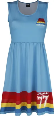 Produktbild von Star Wars Mittellanges Kleid Damen Retro - 77 blau M