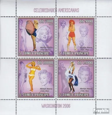 Produktbild von Briefmarken Sao Tome e Principe 2006 Mi 2719-2722 Kleinbogen (kompl.Ausg.) postfrisch Marilyn Monroe