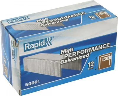 Produktbild von Rapid 40100520, Klammerpack, 1,2 cm, Befestigung, 5000 Heftklammern, Metallisch, Teppich