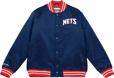 Produktbild von Jacke von Mitchell und Ness Nba Heavyweight Satin Jacket New Jersey Nets OJBF3413NJNYYPPPNAVY