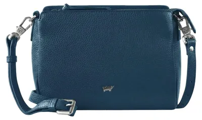Image de Sac bandoulière HANNA, fermeture éclair, bleu, pour femmes - en cuir