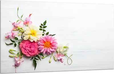 Produktbild von Herdabdeckplatte Glaskeramikkochfeld-Abdeckung Spritzschutz Glas 80x52 Blumen