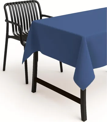 Produktbild von Tischdecke mit Lotuseffekt Leinenoptik wasserabweißend abwaschbar 160 x 160 cm - blau