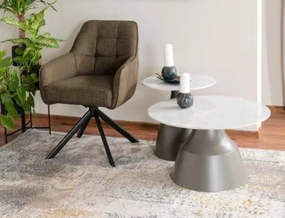 Produktbild von EDVIN Couchtisch-Set - weiß/grau