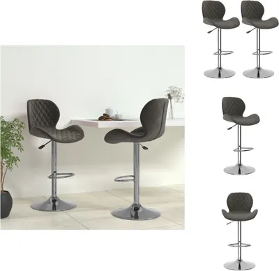 Produktbild von vidaXL Barhocker 2 Stk. Dunkelgrau Samt -  Barhocker