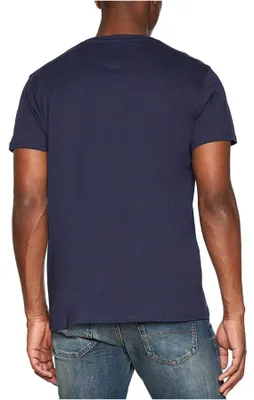 Produktbild von Tommy Jeans Herren Tjm Original Jersey V Neck Tee, Blau (Black Iris), XL