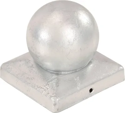 Obrázek produktu pro vidaXL Poštovní uzávěry 6 ks. Kulový tvar Pozinkovaný kov 101 x 101 mm
