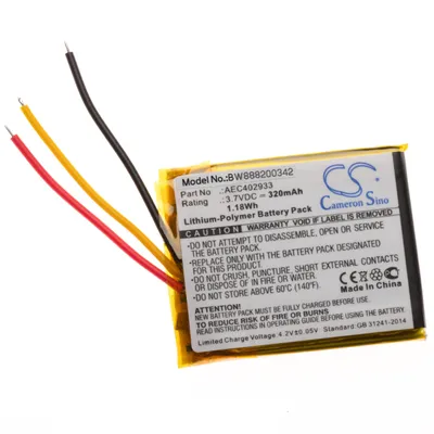 Obrázok produktu pre Li-polymérová batéria - 320 mAh (3,7 V) - pre bezdrôtové slúchadlá, ako napríklad AKG AEC402933