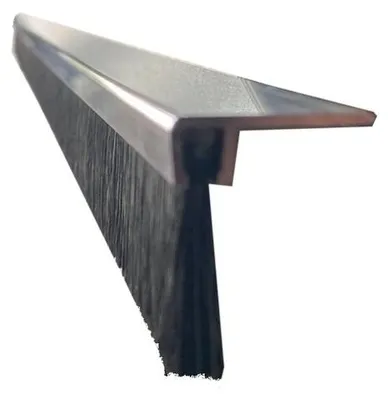 Produktbild von Winkel-Bürstendichtung 50 x 1500mm Aluschiene AF5/25, Besatz: PPN schwarz