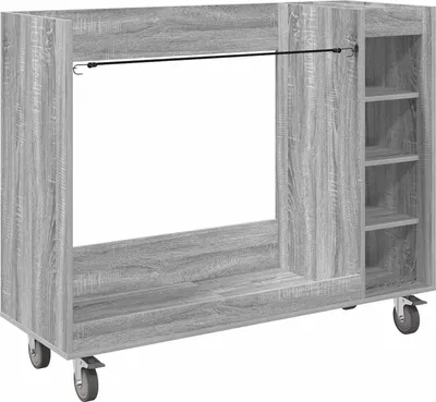 Image de vidaXL Armoire de golf avec roulettes Uni Gris Sonoma 120 x 45 x 98 cm