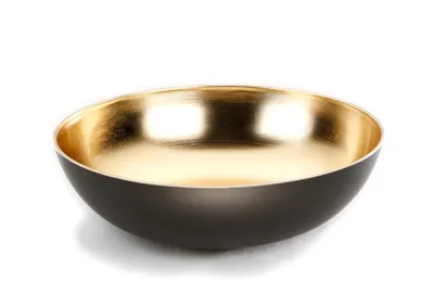 Produktbild von Deko Schale 30cm Kunststoff Schwarz / Gold