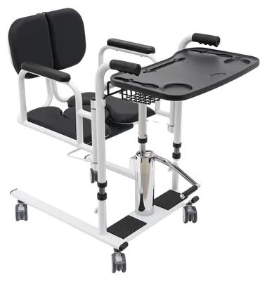 Obrázek produktu pro Transportní vozík, hydraulický zvedák, opěradlo s úhlem otevření 180°, černý