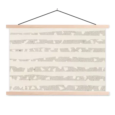 Produktbild von MuchoWow® Textilposter Terrazzo - Terrasse - Pastell 60x40 cm mit holzfarbenen Rahmen - Bilder