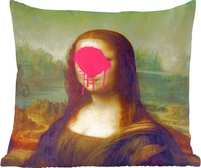 Produktbild von MuchoWow® Zierkissen Sofakissen Wohnzimmer Dekokissen 60x60 cm Mona Lisa - Leonardo da Vinci - Kunst - Sitzfläche - Foto Polster