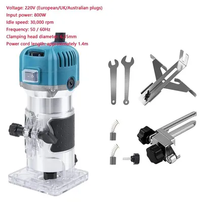 Produktbild von Elektrische Kantenfräse - Style C 800 W - 6 Geschwindigkeiten - 33.000 U/min - Für Holzbearbeitung - Zum Gravieren - Handgeführt - Heimwerker