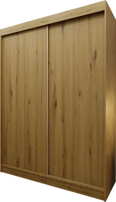 Produktbild von Masseno Schiebetürenschrank SOFIA 150 cm Kleiderschrank Schlafzimmer Schrank 2-türig Eiche Artisan
