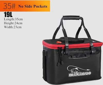 Obrázok produktu pre Vonkajšie skladacie rybárske vedro EVA, čierne 35 cm