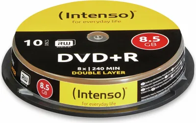 Produktbild von DVD+R Spindel Intenso (DoubleLayer), 8,5GB, 10 Stück
