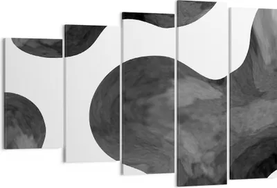 Produktbild von Bild auf Leinwand - Leinwandbild - 5 Teile - Abstraktion Form Figur - 150x100cm - Wand Bild - Wanddeko - Wandbilder - Leinwanddruck - Bilder - Wanddekoration - Leinwand bilder - EG150x100-5134