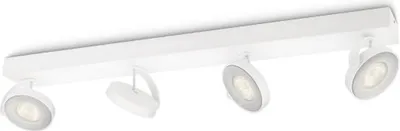 Zdjęcie produktu dla Philips Dimmable LED Sufitowy/ścienny reflektor punktowy Clockwork 4 x, Powierzchniowe spot oświetlenie, Niewymienialne źródło światła, 4 szt., LED, 2700 K, Biały