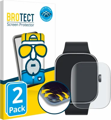 Produktbild von 2x BROTECT Fullscreen Schutzfolie für Xiaomi Redmi Watch 4 Displayschutz Folie Fullcover Matt Entspiegelungsfolie