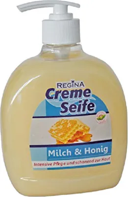 Produktbild von Regina Cremeseife Honig Milch Spenderflasche ohne Pumpaufsatz 500ml