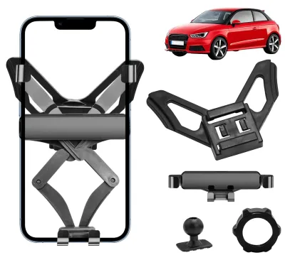 Immagine prodotto di Supporto universale per cellulare da montare sulle bocchette dell'aria dell'auto, con rotazione a 360°