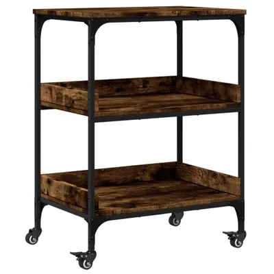 Produktbild von Küchenwagen Räuchereiche 60x41x80,5 cm Holzwerkstoff